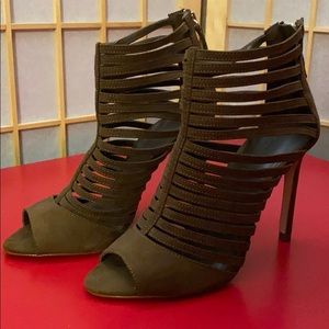 Zara Brown Stripe Heels